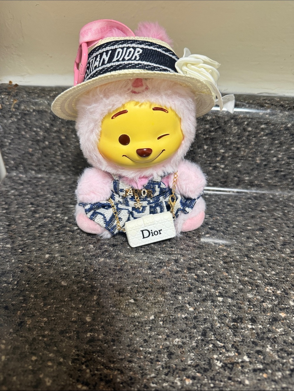 Authentic Miniso Winnie the Pooh in piglet costume Charm with fashion clothes